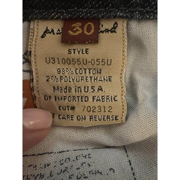 Vintage Y2K 7 for all Mankind denim slit mini skirt sz 30 stretch Retro Indie - Picture 4 of 8